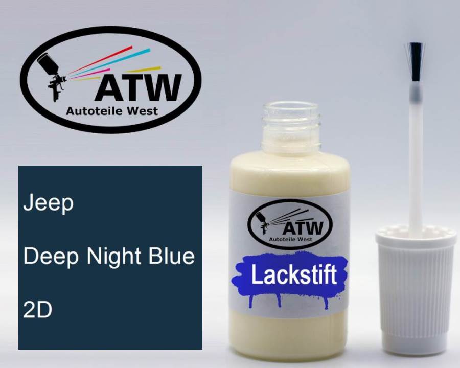 Jeep, Deep Night Blue, 2D: 20ml Lackstift, von ATW Autoteile West.